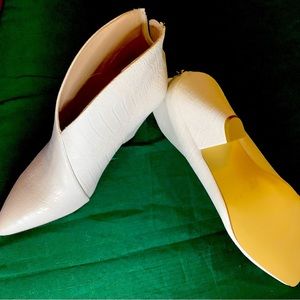 NEW- never worn WHITE Ankle Booties
